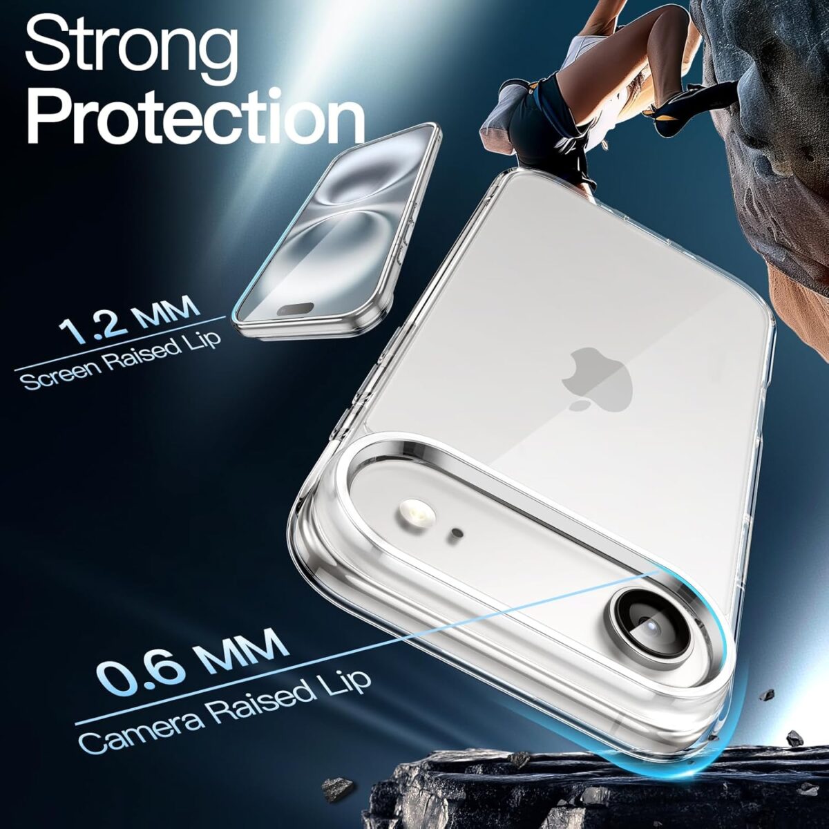 Mtyseeit Brand Case for iPhone 17 Air 6.6-Inch, Non-Yellowing Shockproof Phone Bumper Cover - Image 3